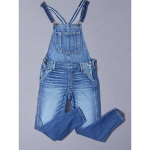 Abercrombie & Fitch Denim Overalls Womens Size M Blue Straight Leg
